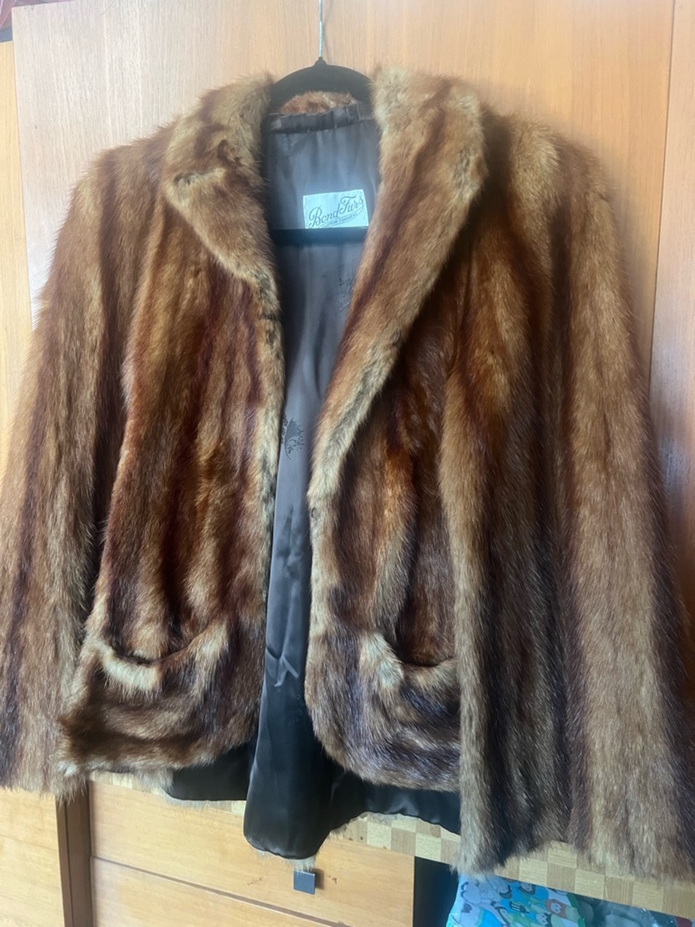 Vintage Women's Genuine Mink Fur Teddy Jacket - Rich Brown